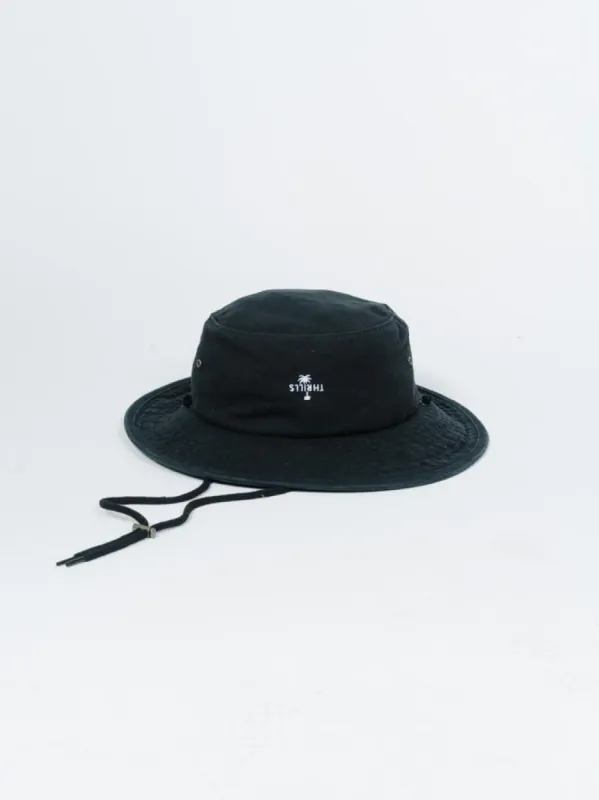 Palm Embro Boonie Hat - Black made by Thrills