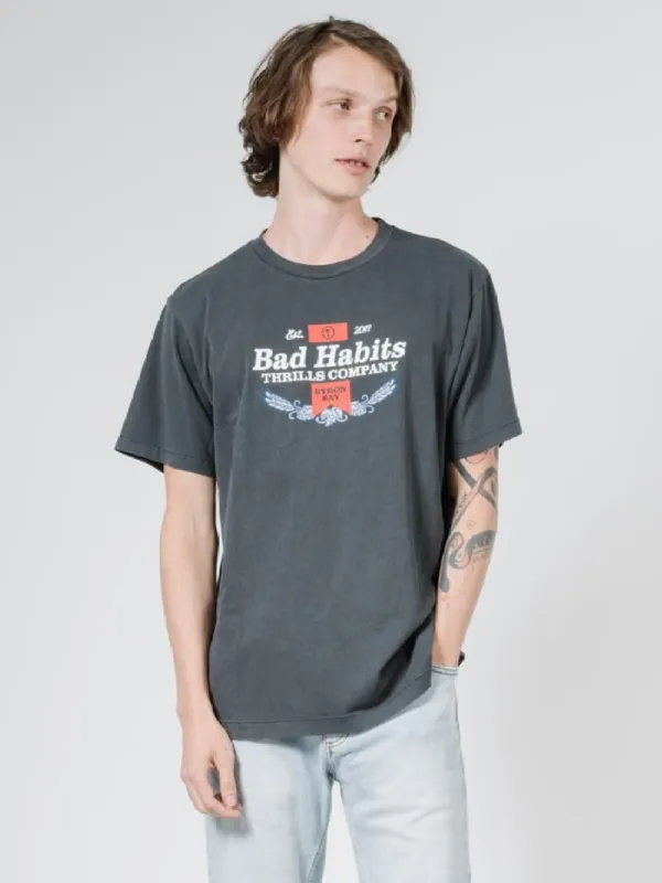 Bad Habits Merch Fit Tee - Merch Black sold by Thrills