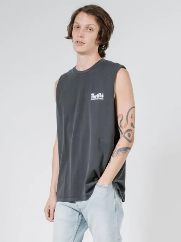 Wellness Merch Fit Muscle Tee - Vintage Black sold by Thrills