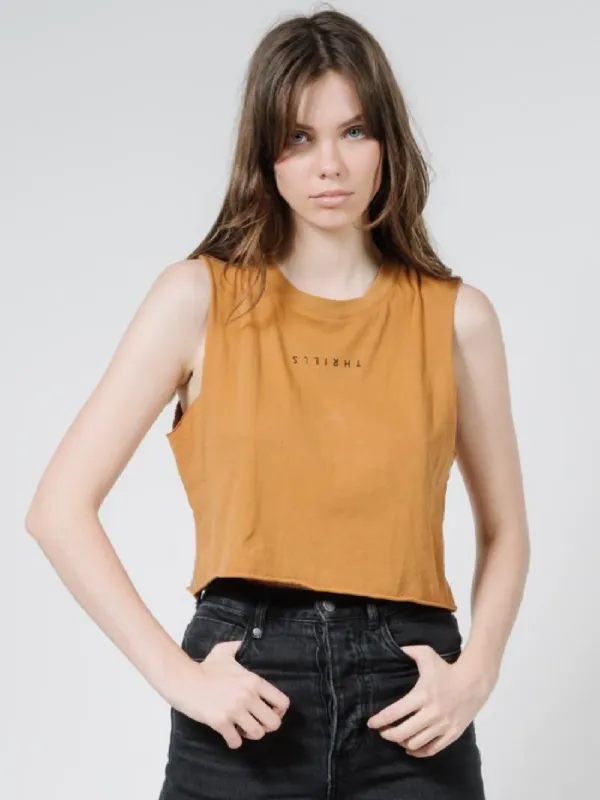 Minimal Thrills Crop Muscle - Golden Brown sold by Thrills