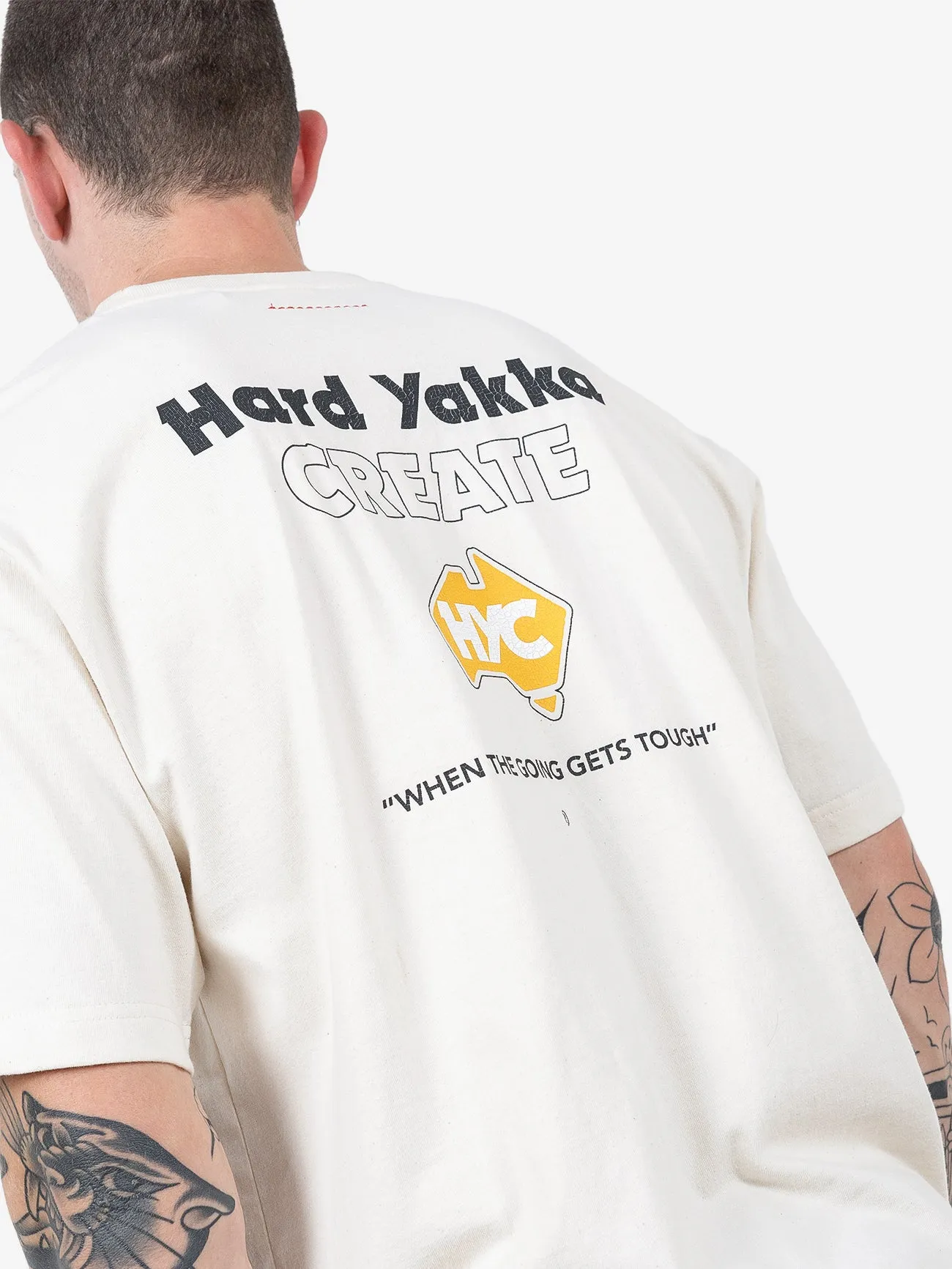 HYC Tough Going Oversize Fit Tee - Unbleached sold by Thrills product image thumbnail 5