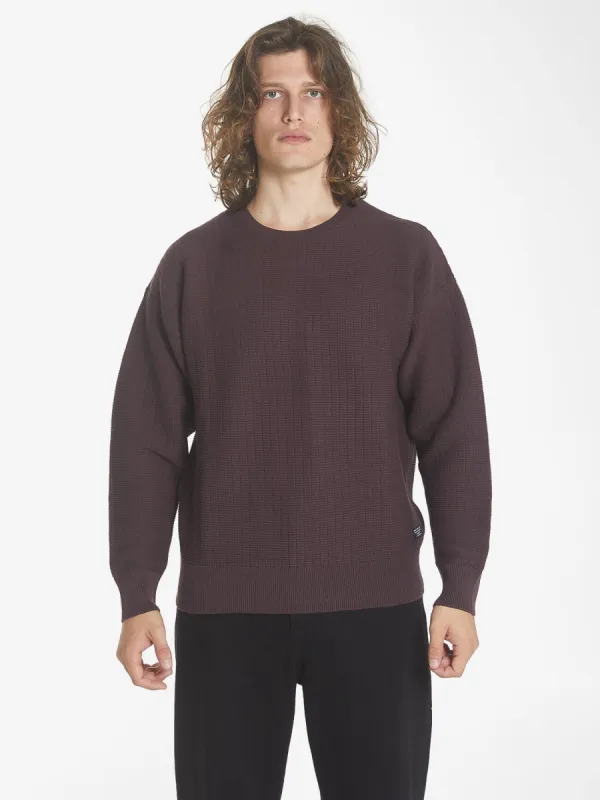 Republic Crew Knit - Deep Plum sold by Thrills
