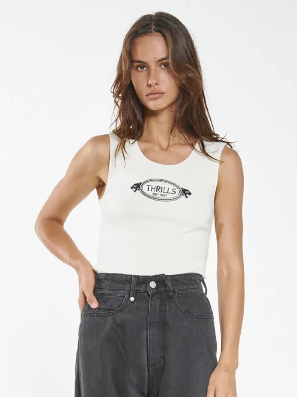 From The Beginning Singlet - Heritage White sold by Thrills