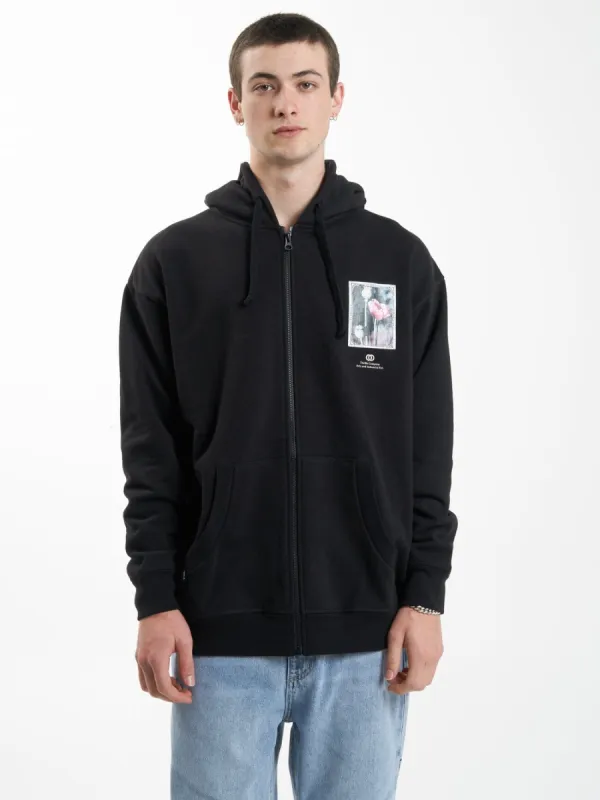 Cortex Zip Hood Fleece - Black sold by Thrills