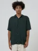 Hemp Minimal Thrills Bowling Shirt - Deep Emerald sold by Thrills