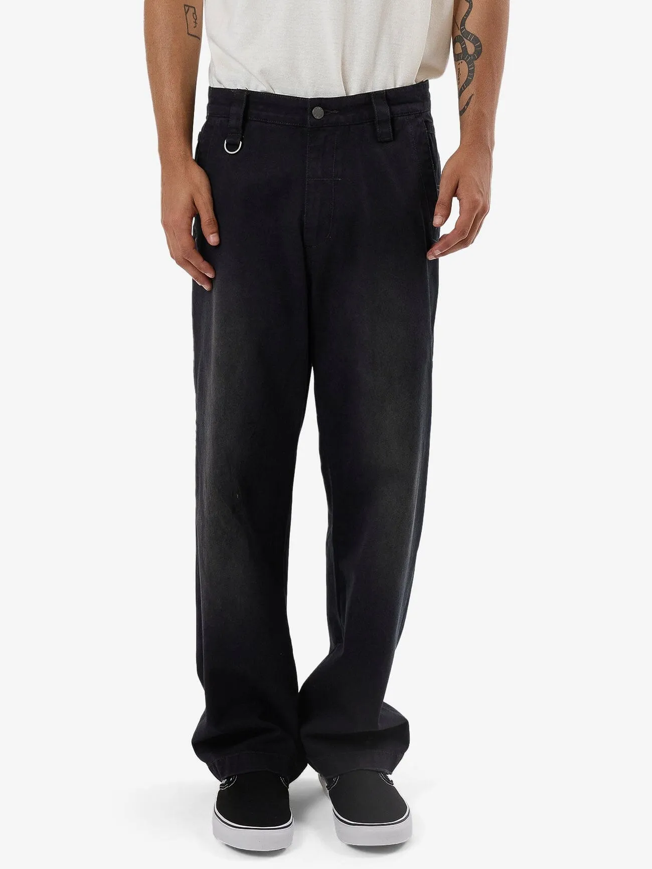 Thrills Union Slacker Work Pant - Washed Black sold by Thrills