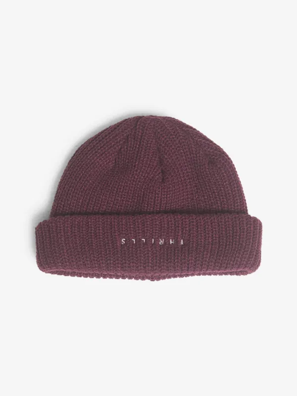 Minimal Thrills Beanie - Deep Plum sold by Thrills