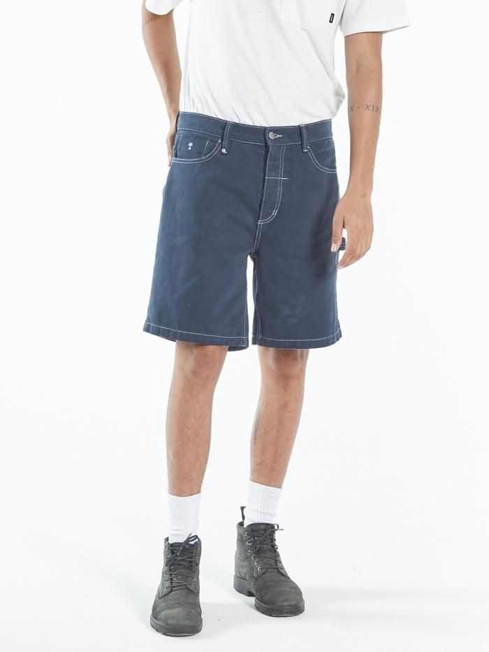 Slacker Denim Short - Dark Navy sold by Thrills