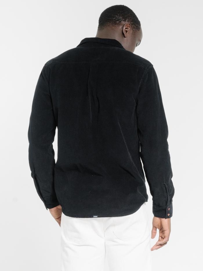 Stranded Cord Long Sleeve Shirt - Black sold by Thrills product image thumbnail 2