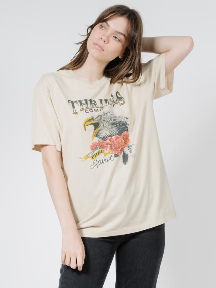 Rose Spirit Merch Tee - Thrift White sold by Thrills
