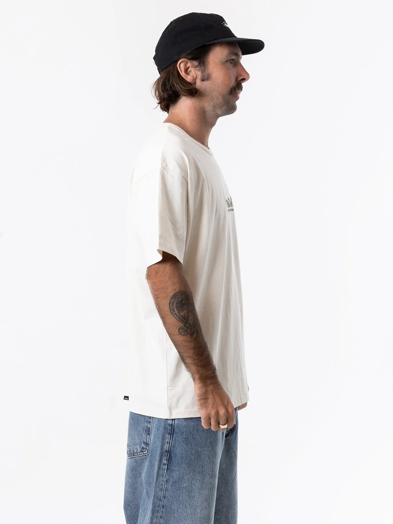Thrills Workwear Embro Box Fit Tee - Heritage White sold by Thrills product image thumbnail 4