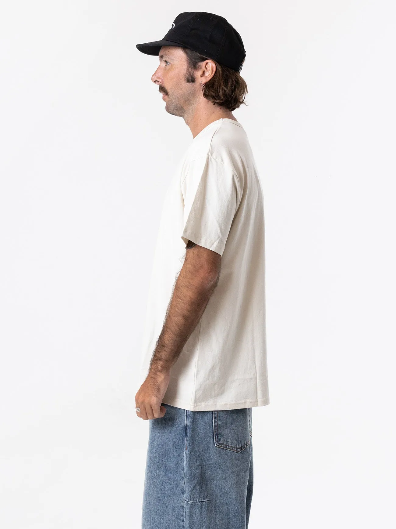 Thrills Workwear Embro Box Fit Tee - Heritage White sold by Thrills product image thumbnail 3