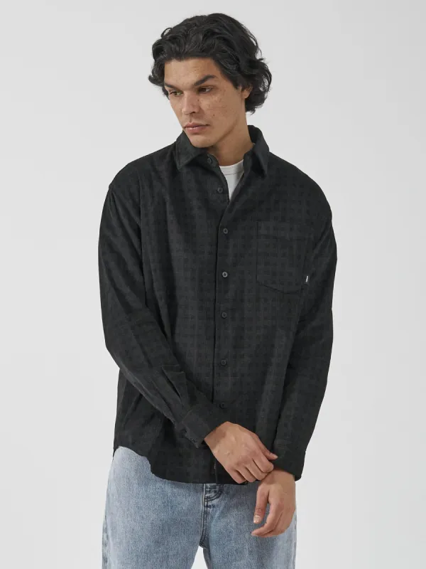 Moor Cord Long Sleeve Shirt - Black sold by Thrills