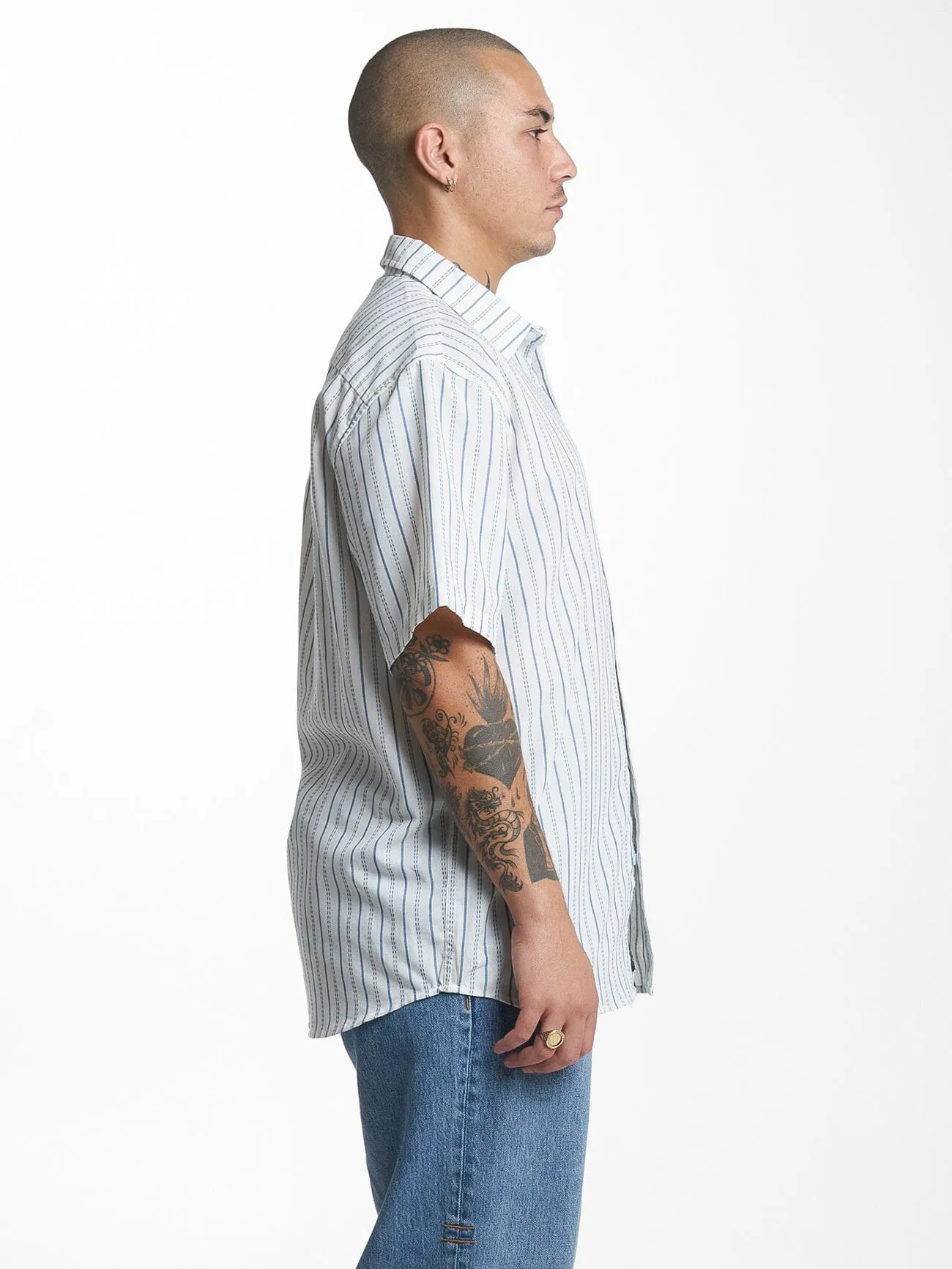 Lucky Strike Short Sleeve Shirt - Dirty White sold by Thrills product image thumbnail 4