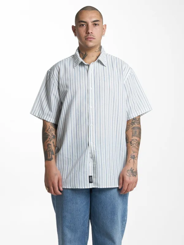 Lucky Strike Short Sleeve Shirt - Dirty White sold by Thrills