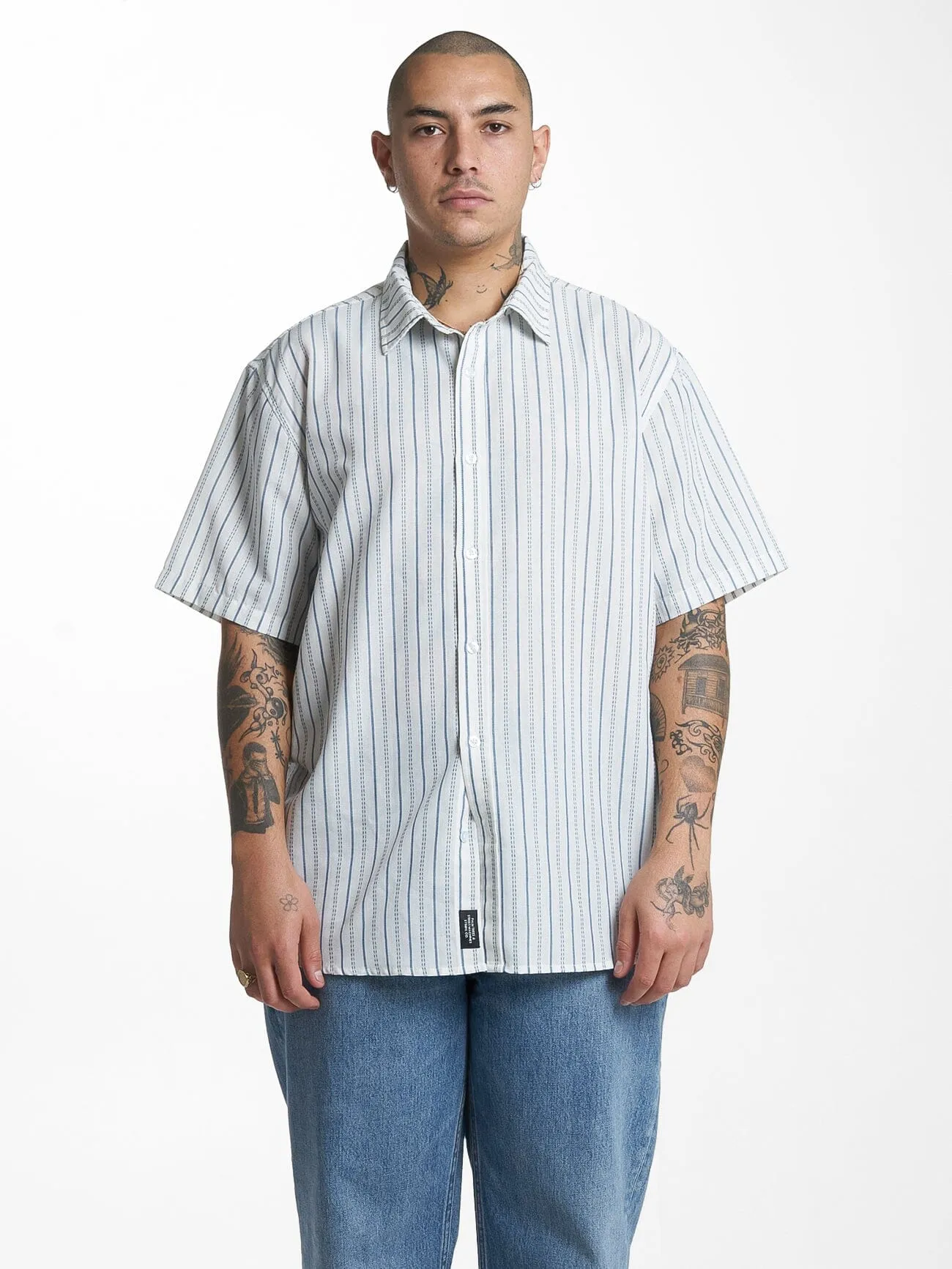 Lucky Strike Short Sleeve Shirt - Dirty White sold by Thrills