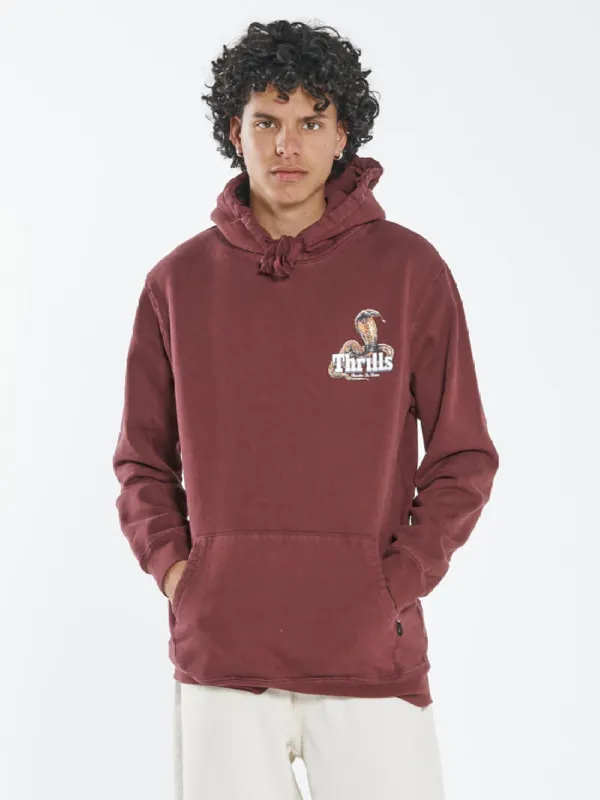 Death Coil Pull On Hood - Blood Red sold by Thrills
