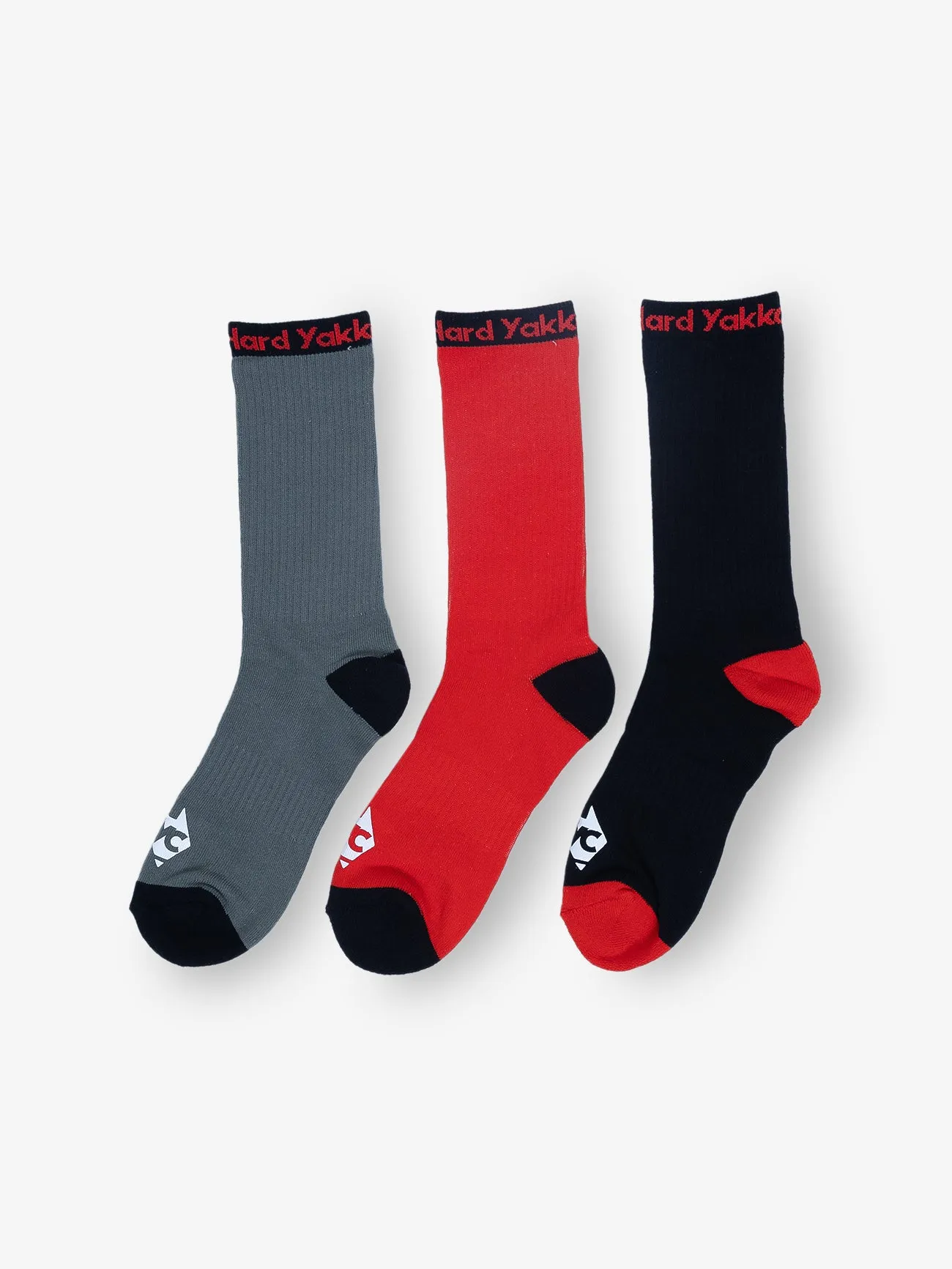 HYC 3 Pack Socks - Black/Red/Scrubs Green sold by Thrills