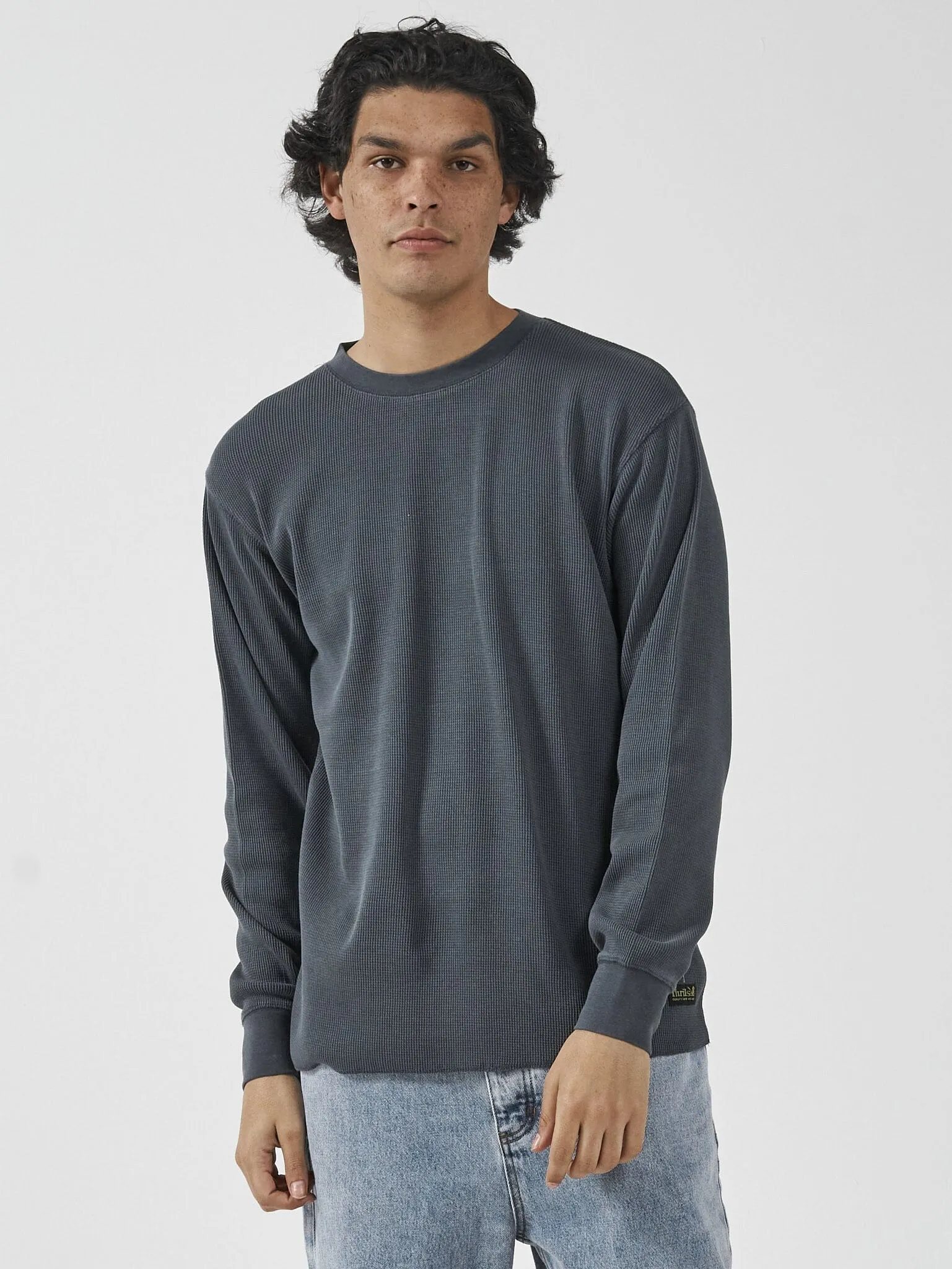 Thrills Union Waffle Long Sleeve - Petrol sold by Thrills product image thumbnail 4