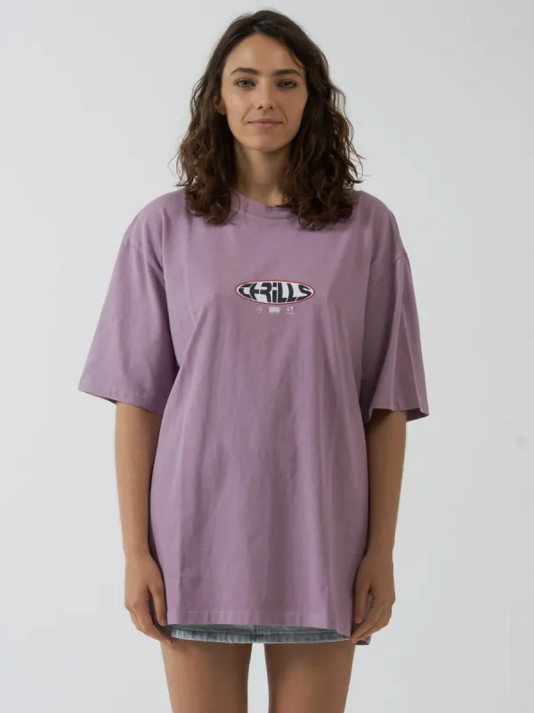 Interlock Oversized Tee - Mauve Shadows sold by Thrills