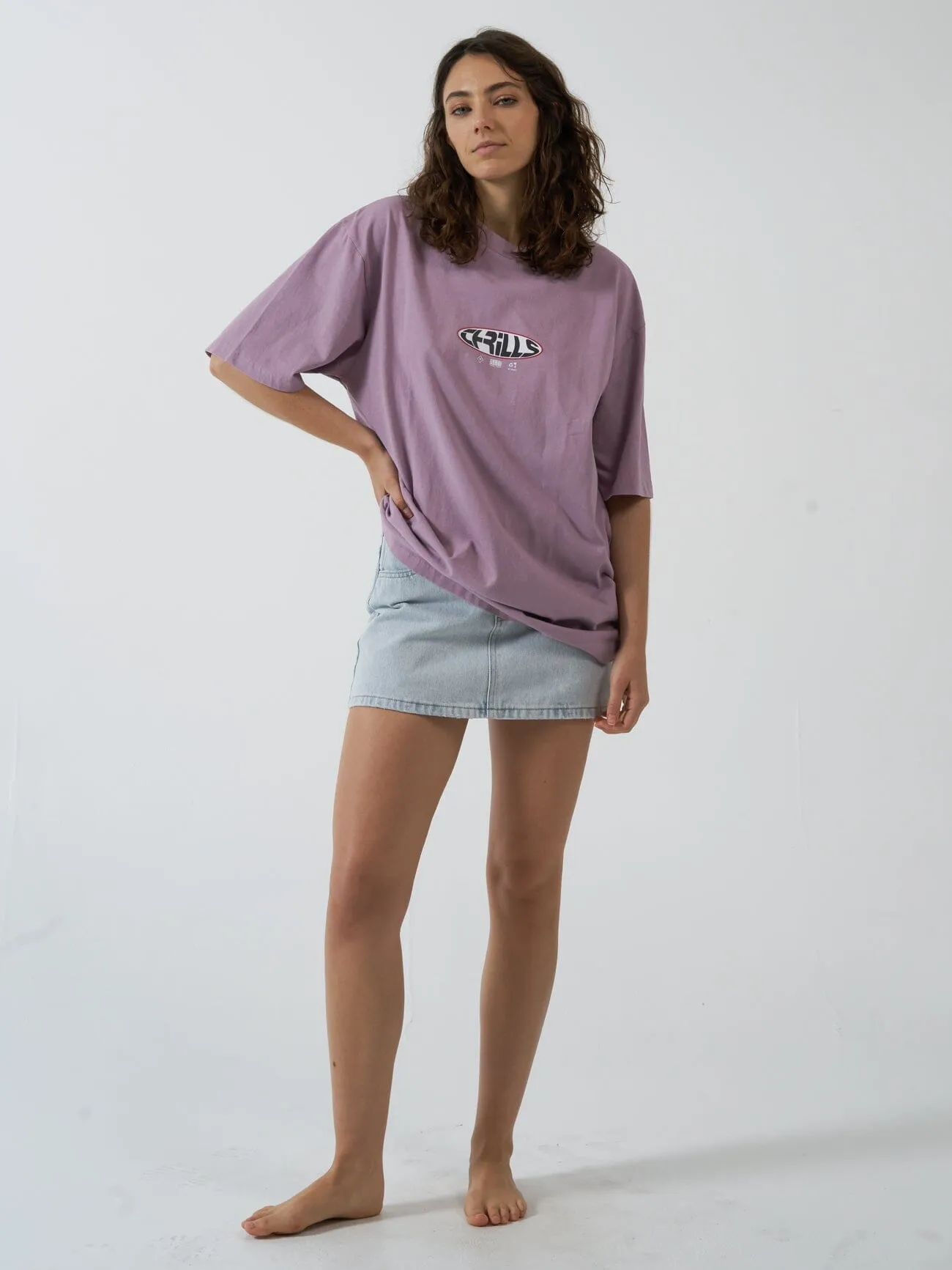 Interlock Oversized Tee - Mauve Shadows sold by Thrills product image thumbnail 5