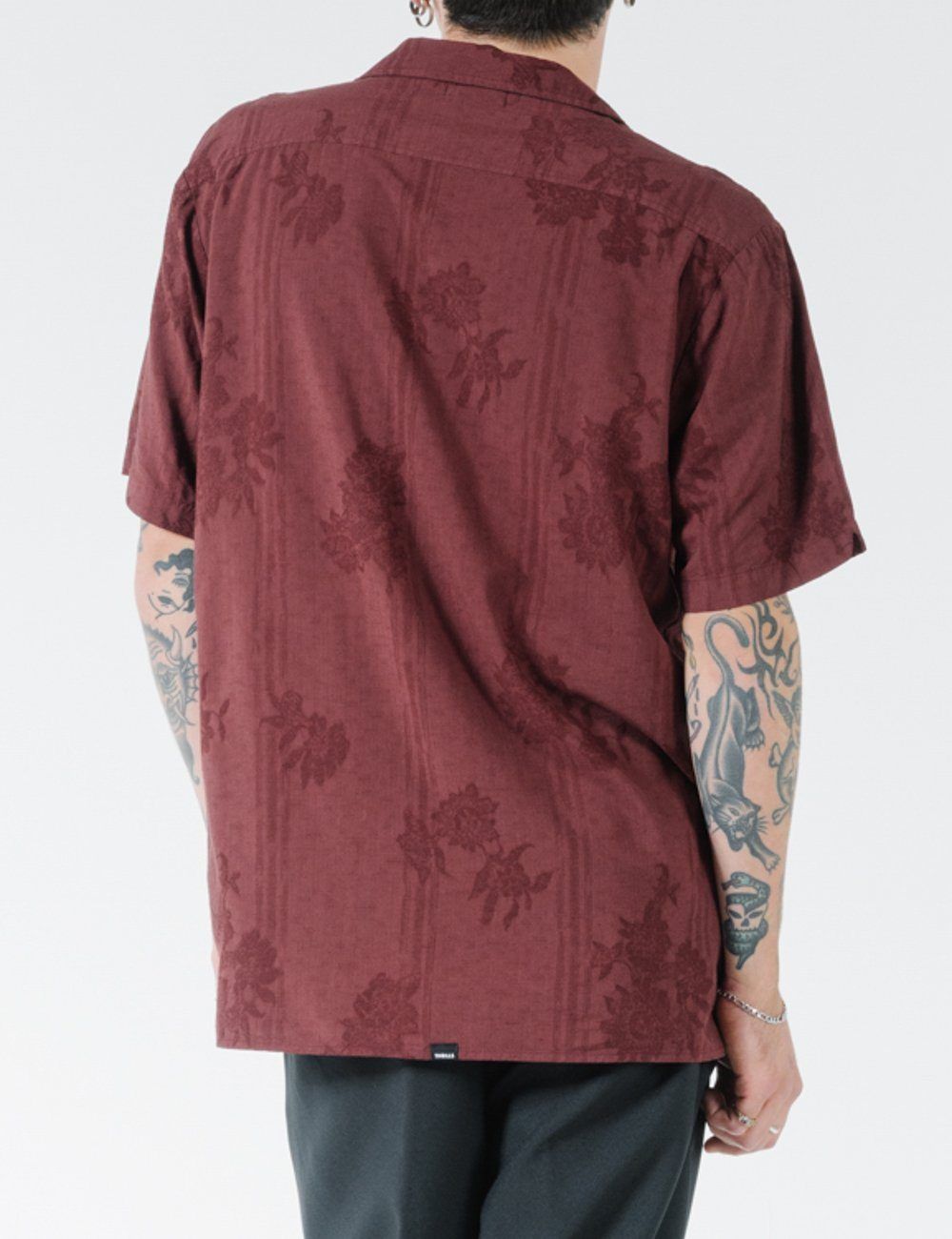 Hidden Paradise Bowling Shirt - Blood Red sold by Thrills product image thumbnail 2