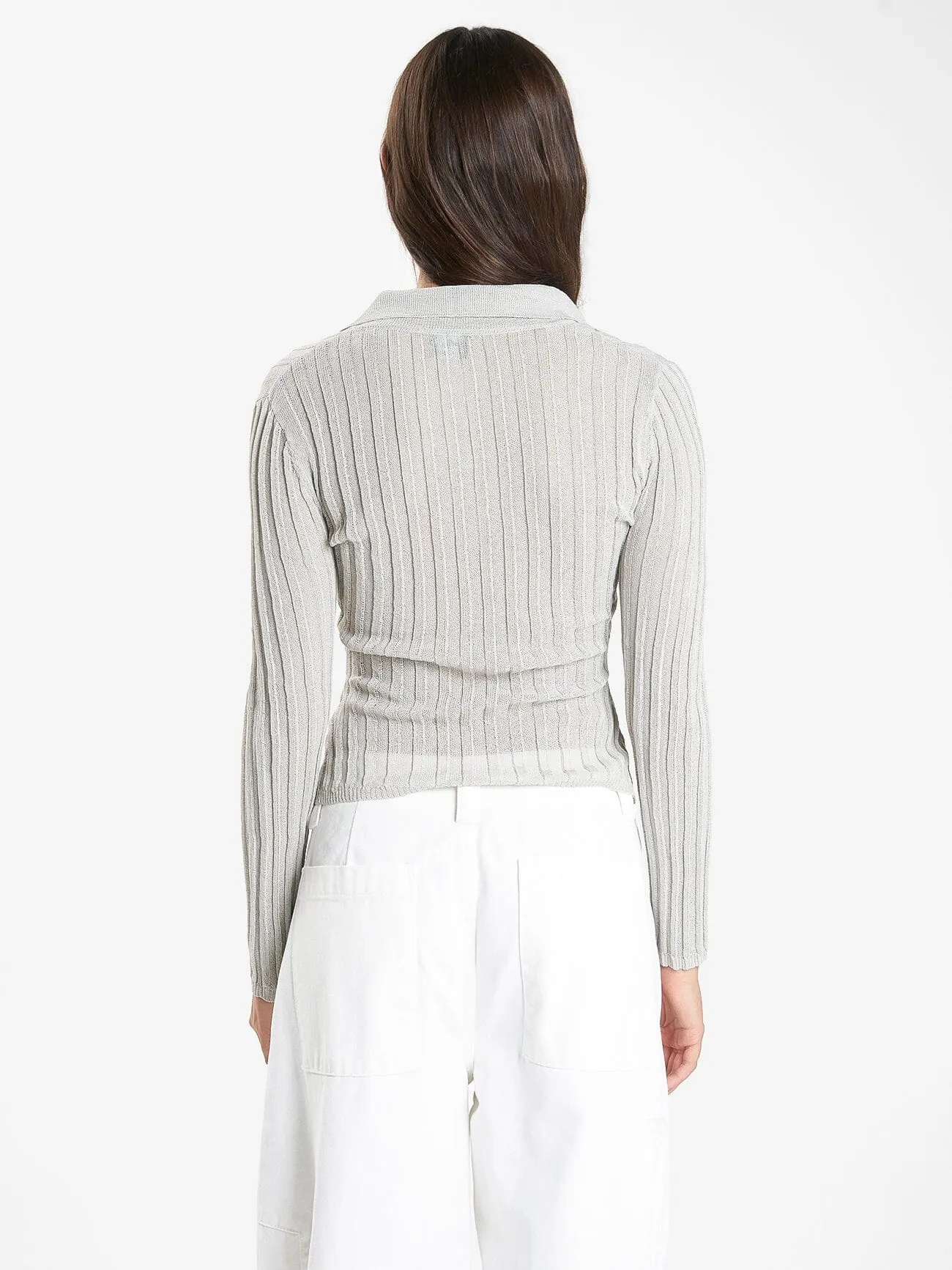 Delphine Knit Cardigan - Oyster Grey sold by Thrills product image thumbnail 2