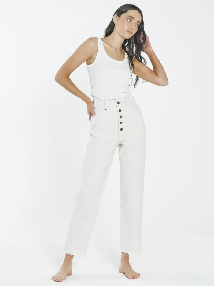 Paige Button Jean - Shady White sold by Thrills product image thumbnail 3