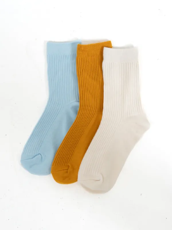 Sol 3 Pack Sock - Angel Falls/ Power Gold/ Heritage White sold by Thrills