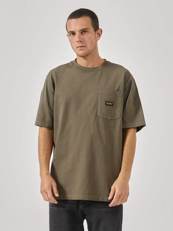 Thrills Union Oversize Fit Pocket Tee - Tarmac sold by Thrills