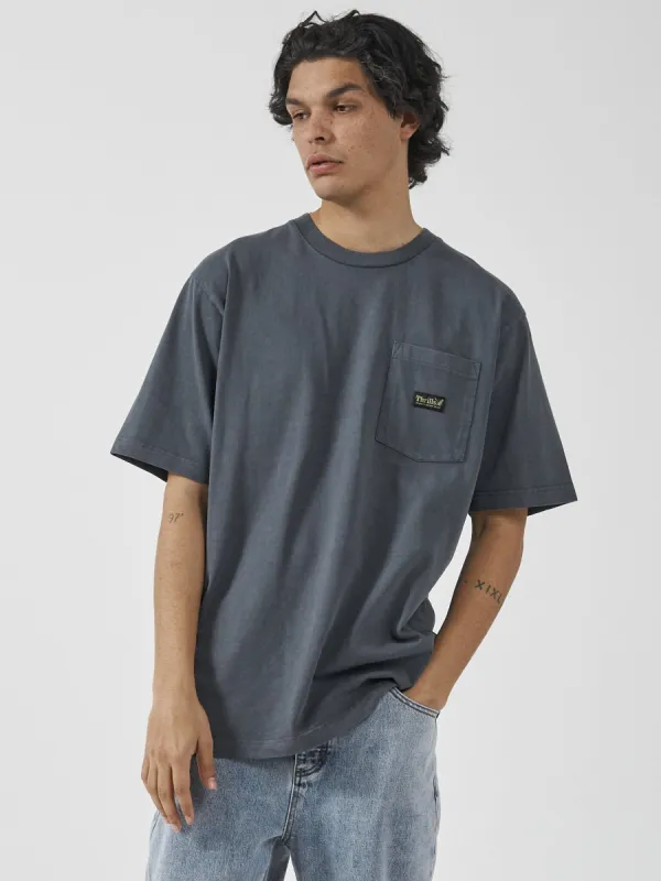 Thrills Union Oversize Fit Pocket Tee - Petrol sold by Thrills