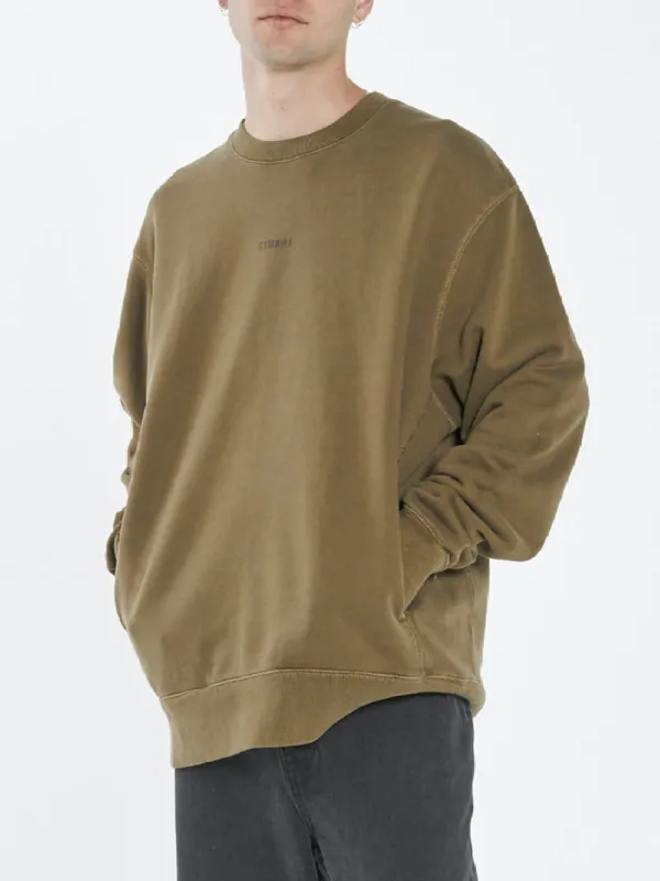Minimal Thrills Oversize Crew - Plantation sold by Thrills