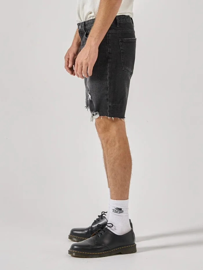 Destroyed Bones Denim Short - Smoke Black sold by Thrills product image thumbnail 2