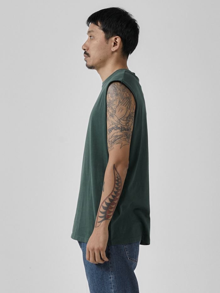 Minimal Thrills Merch Fit Muscle Tee - Mallard Green sold by Thrills product image thumbnail 3