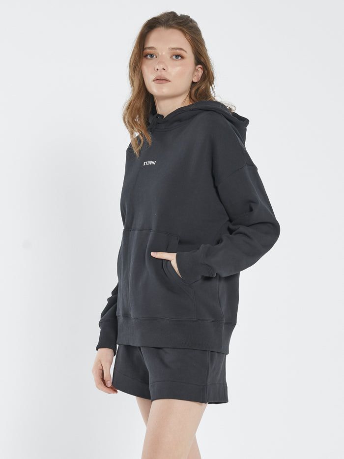 Minimal Thrills Fleece Hood - Washed Black sold by Thrills product image thumbnail 4