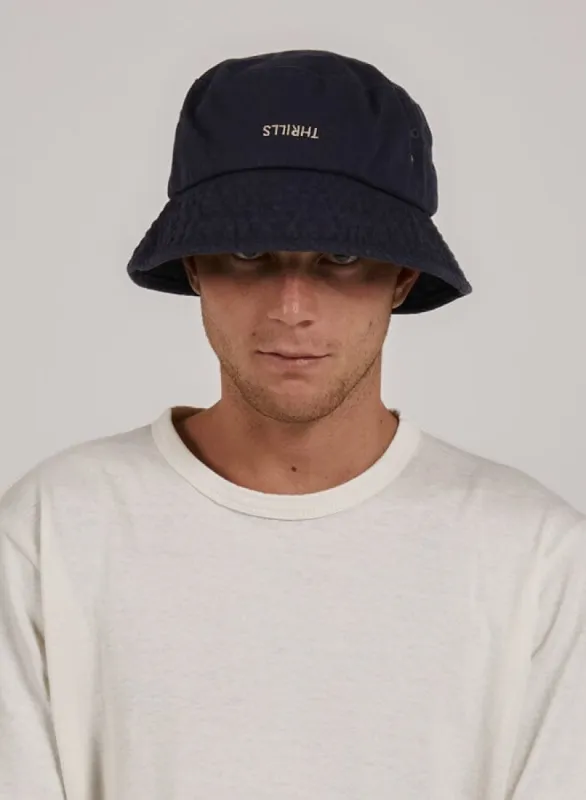 Minimal Thrills Bucket Hat - Station Navy sold by Thrills