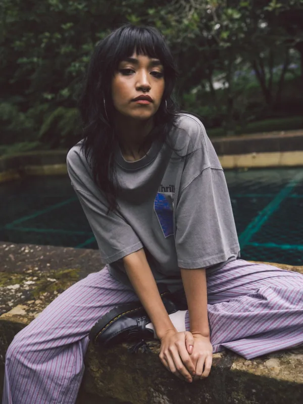 In Order Oversized Tee - Washed Gray sold by Thrills