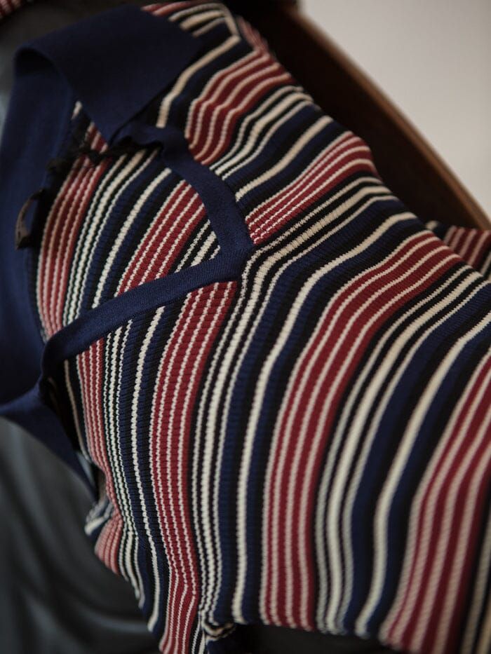 All That Stripe Knit Baby Polo Tee - Navy sold by Thrills product image thumbnail 5