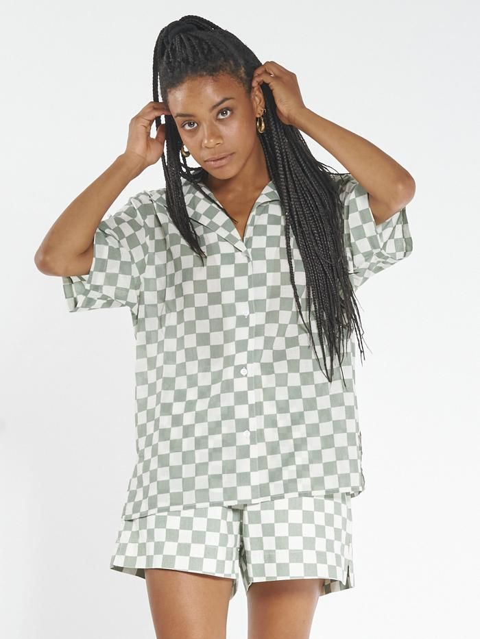 Aalto Slouch Shirt - Eucalyptus sold by Thrills