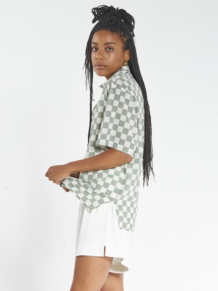 Aalto Slouch Shirt - Eucalyptus sold by Thrills product image thumbnail 10