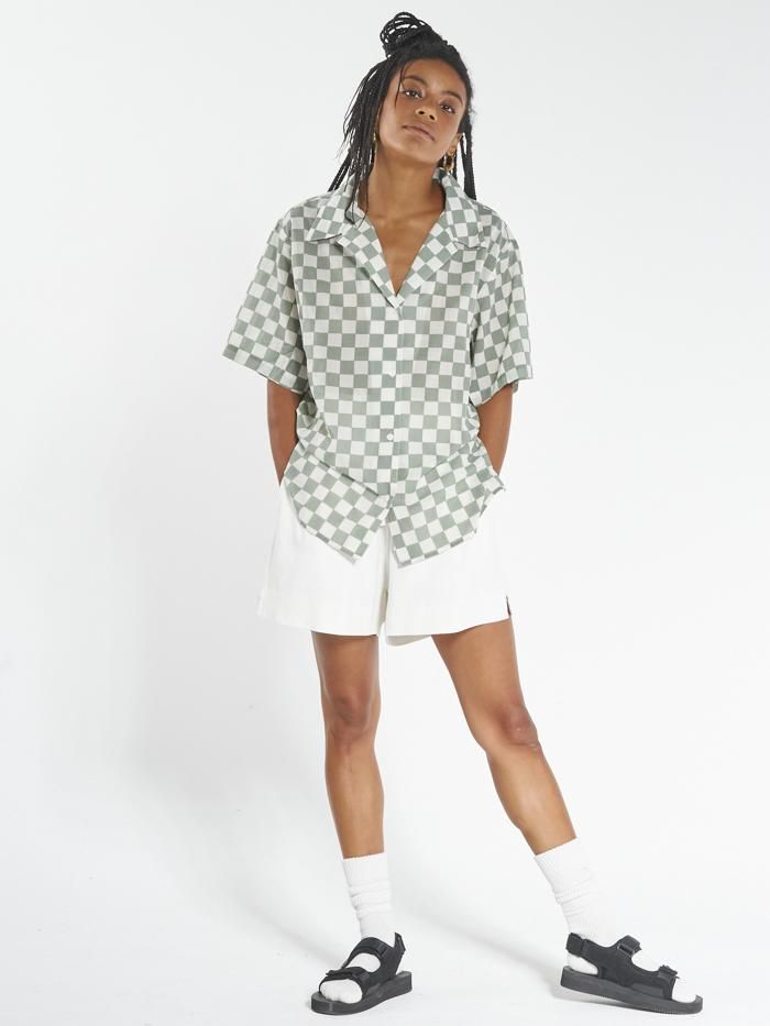 Aalto Slouch Shirt - Eucalyptus sold by Thrills product image thumbnail 11