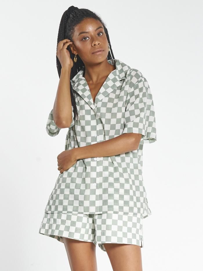 Aalto Slouch Shirt - Eucalyptus sold by Thrills product image thumbnail 6