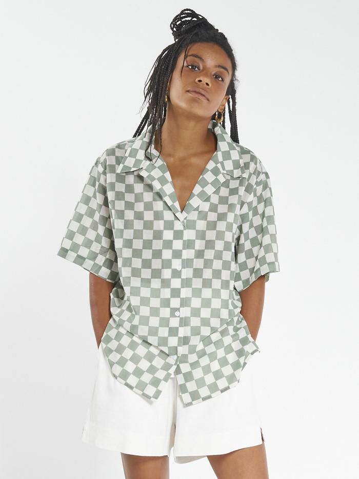 Aalto Slouch Shirt - Eucalyptus sold by Thrills product image thumbnail 8