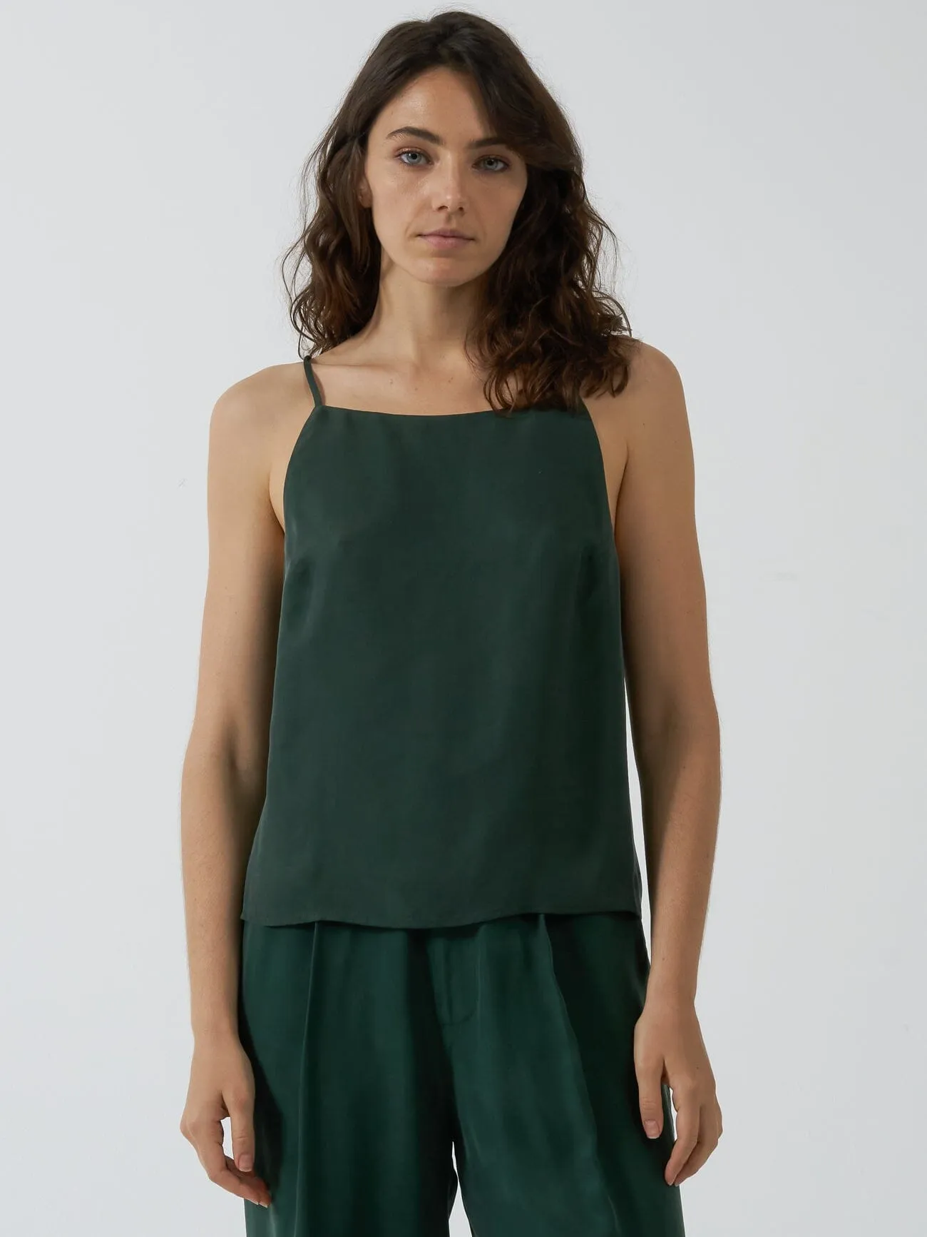 Manhatten Camisole - Deep Emerald sold by Thrills