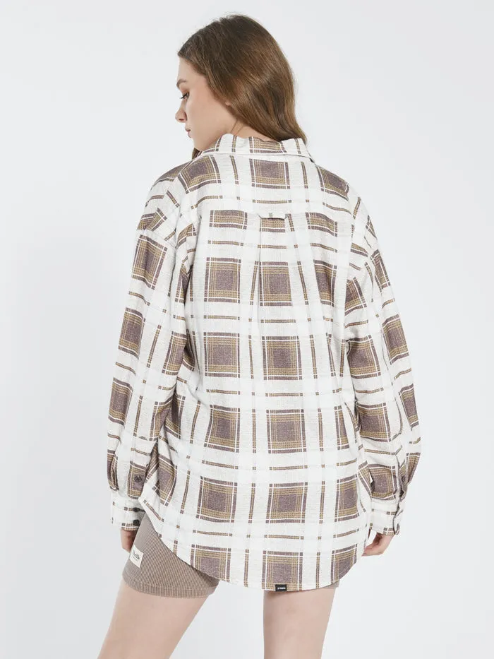 Fire Rose Oversized Flannel Shirt - Plum sold by Thrills product image thumbnail 2