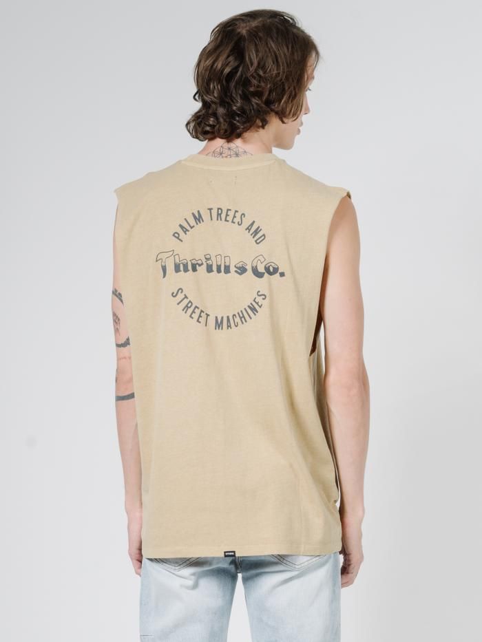 Wellness Merch Fit Muscle Tee - Faded Gold sold by Thrills product image thumbnail 2