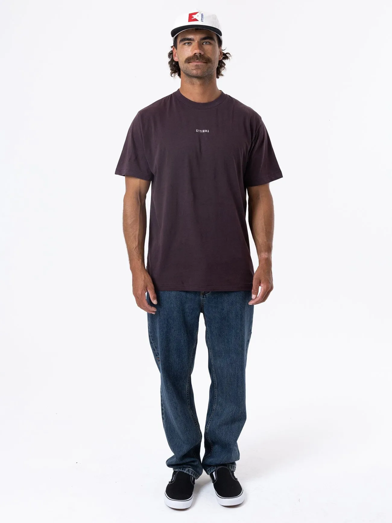 Minimal Thrills Merch Fit Tee - Deep Plum sold by Thrills product image thumbnail 5