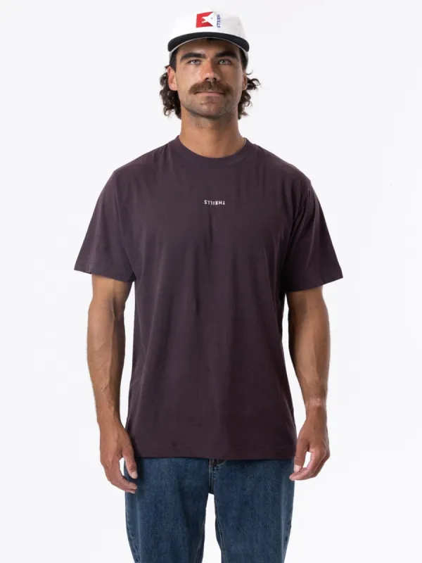 Minimal Thrills Merch Fit Tee - Deep Plum sold by Thrills