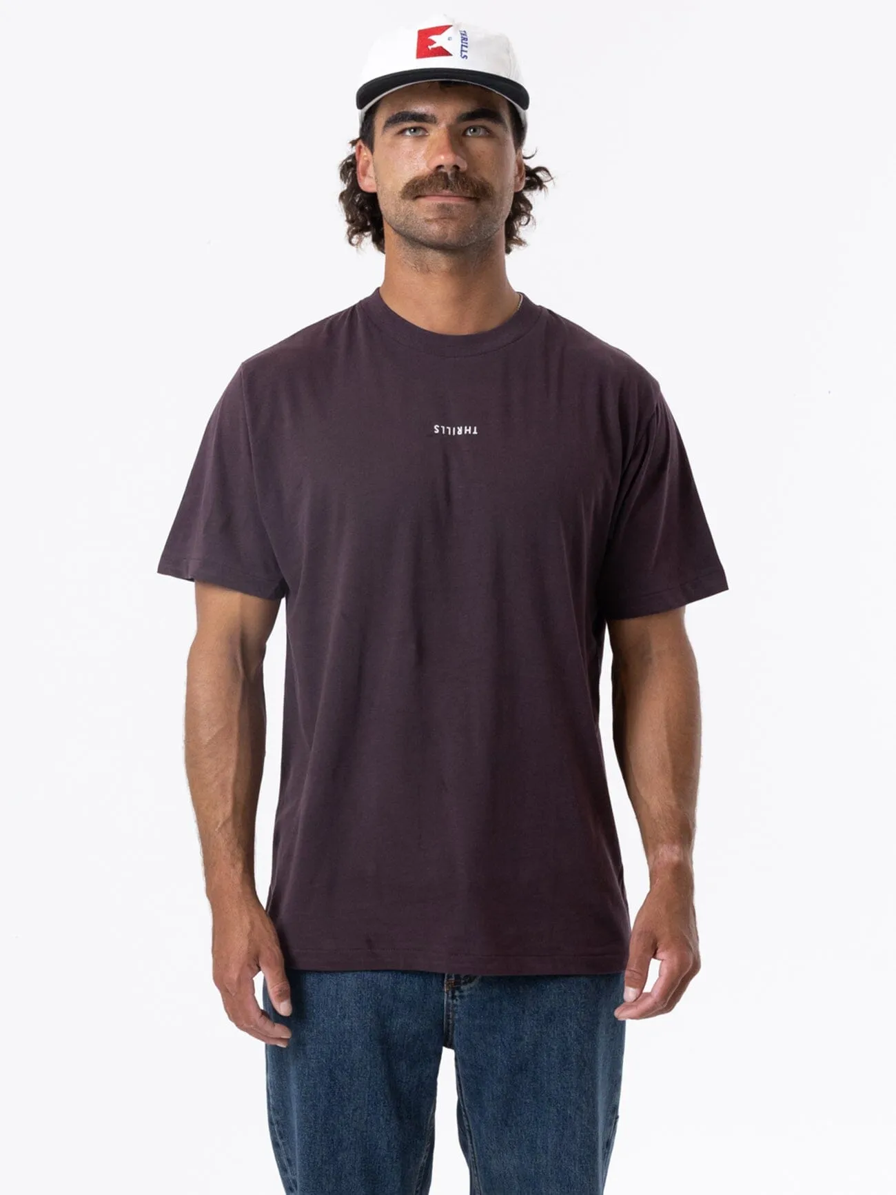 Minimal Thrills Merch Fit Tee - Deep Plum sold by Thrills