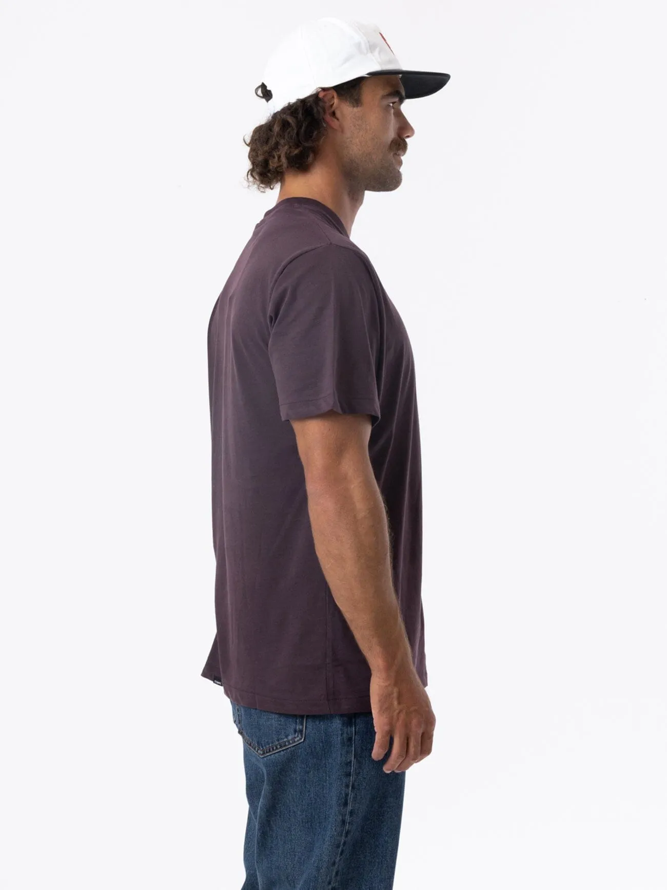 Minimal Thrills Merch Fit Tee - Deep Plum sold by Thrills product image thumbnail 4